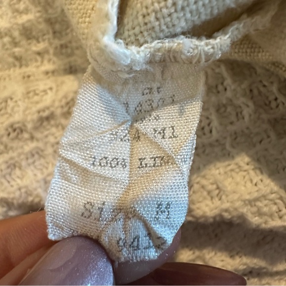 CP Shades women’s medium 100% Linen Button Jacket cream with pockets - Picture 10 of 10